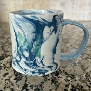 Anthropologie Marbled "N" Monogram Initial Coffee Mug